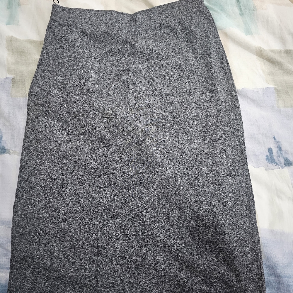 Midi Pencil Skirt (Gray)